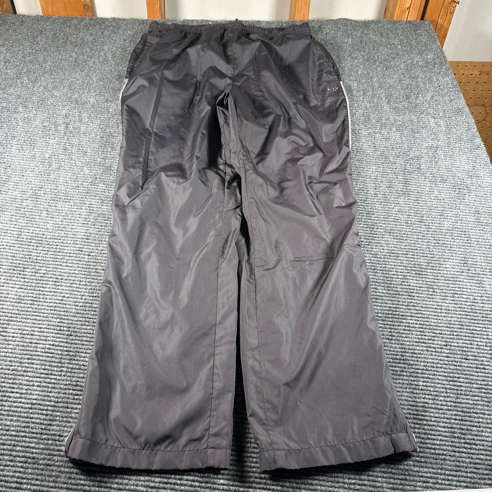 BCG Mens Large Black Wind Pants Mesh Lined Elastic Waist Activewear Track Pants